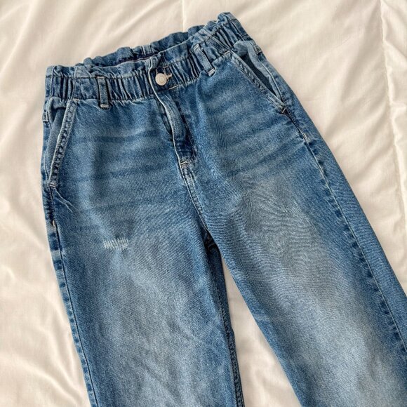 H&M Kids Elastic Waist Medium Wash Relaxed Fit Jeans Size 10-11 - Picture 8 of 9